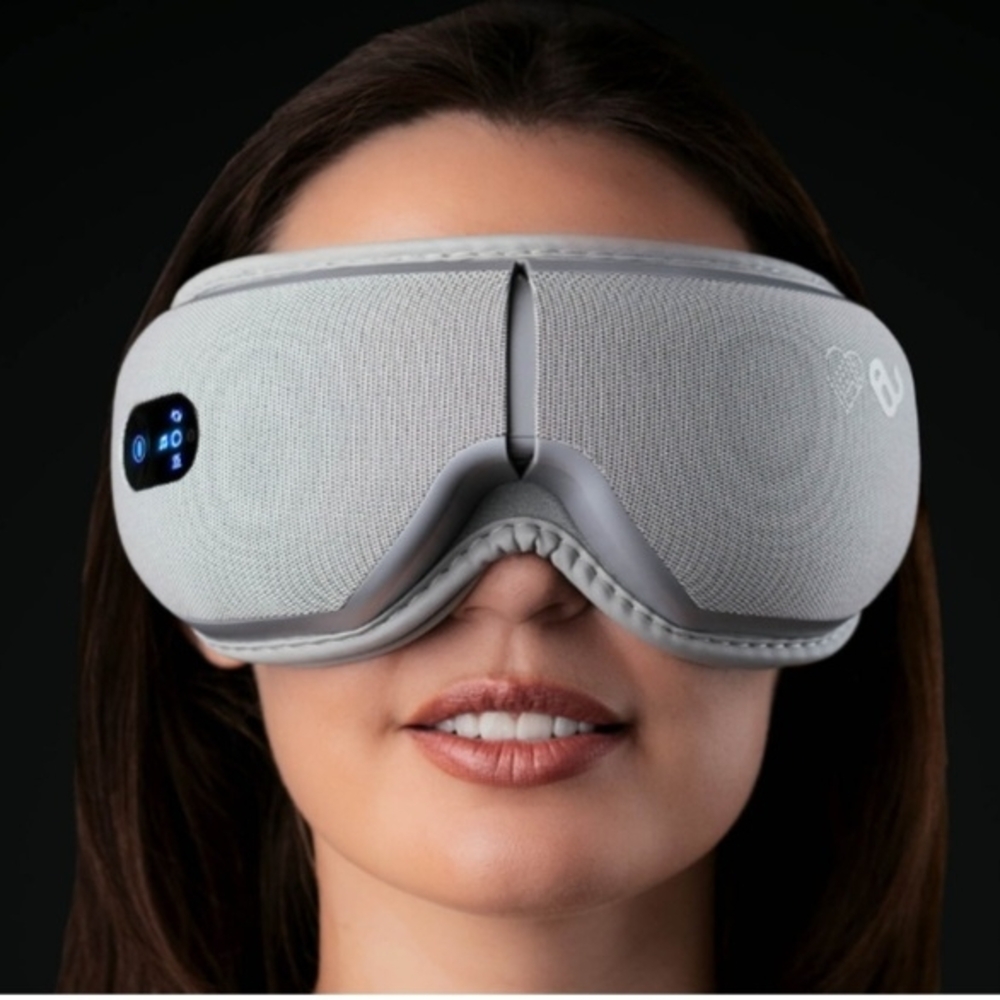 Aura Gray Eye Massager with Digital Display.